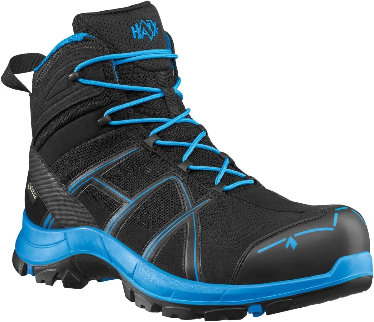 Защитная обувь Haix Black Eagle Safety 40.1 Mid/Black/Blue: легкая, современная и безопасная, черно-красная, размер 47 EU — фото 4