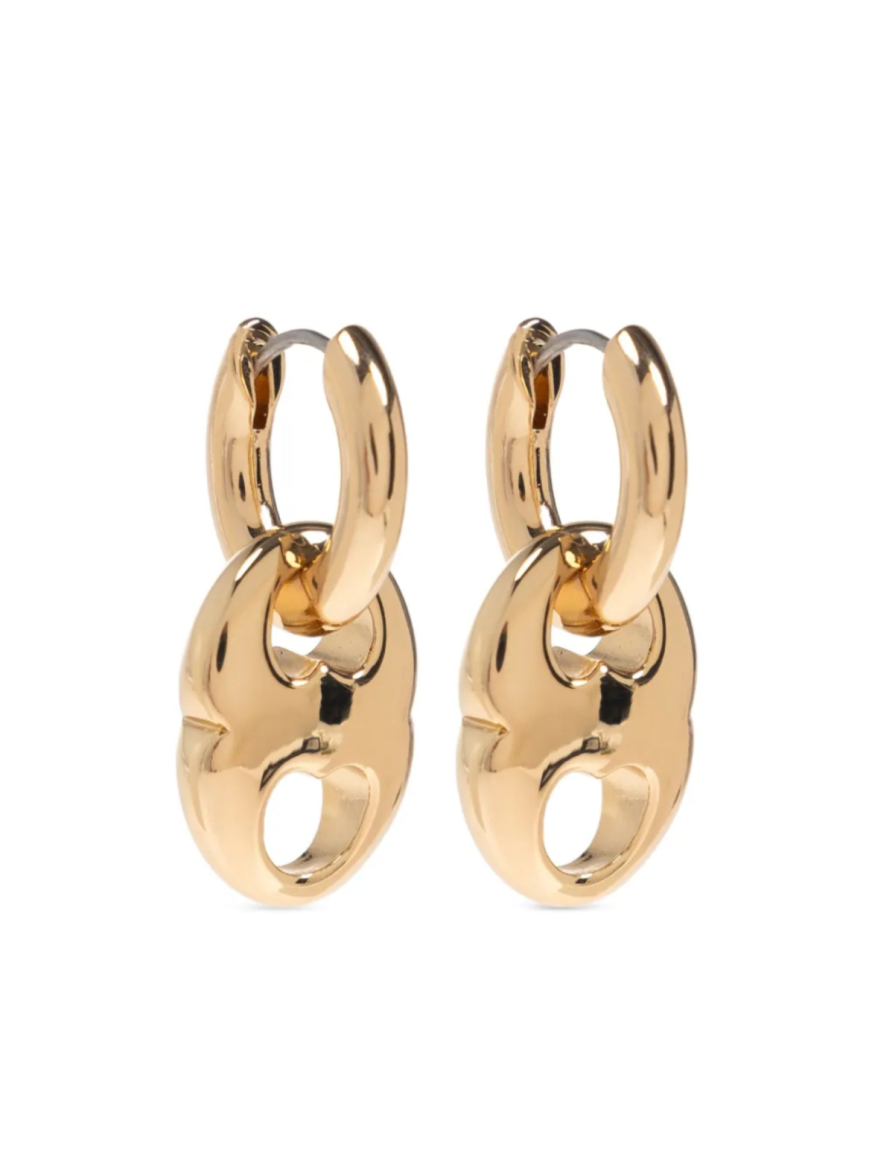

Маленькие серьги-кольца «Близнецы» от Tory Burch, золотой