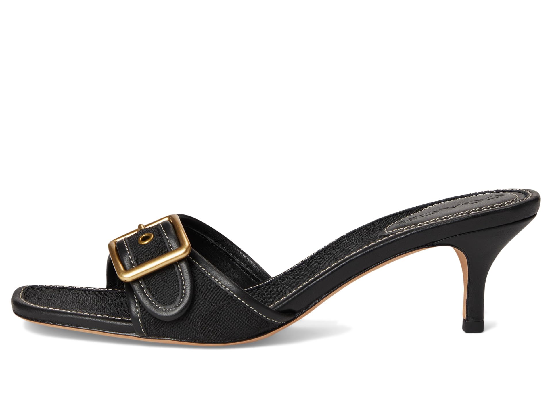 Сандалии COACH Margot Sandals In Signature Textile Jacquard, черный — фото 4