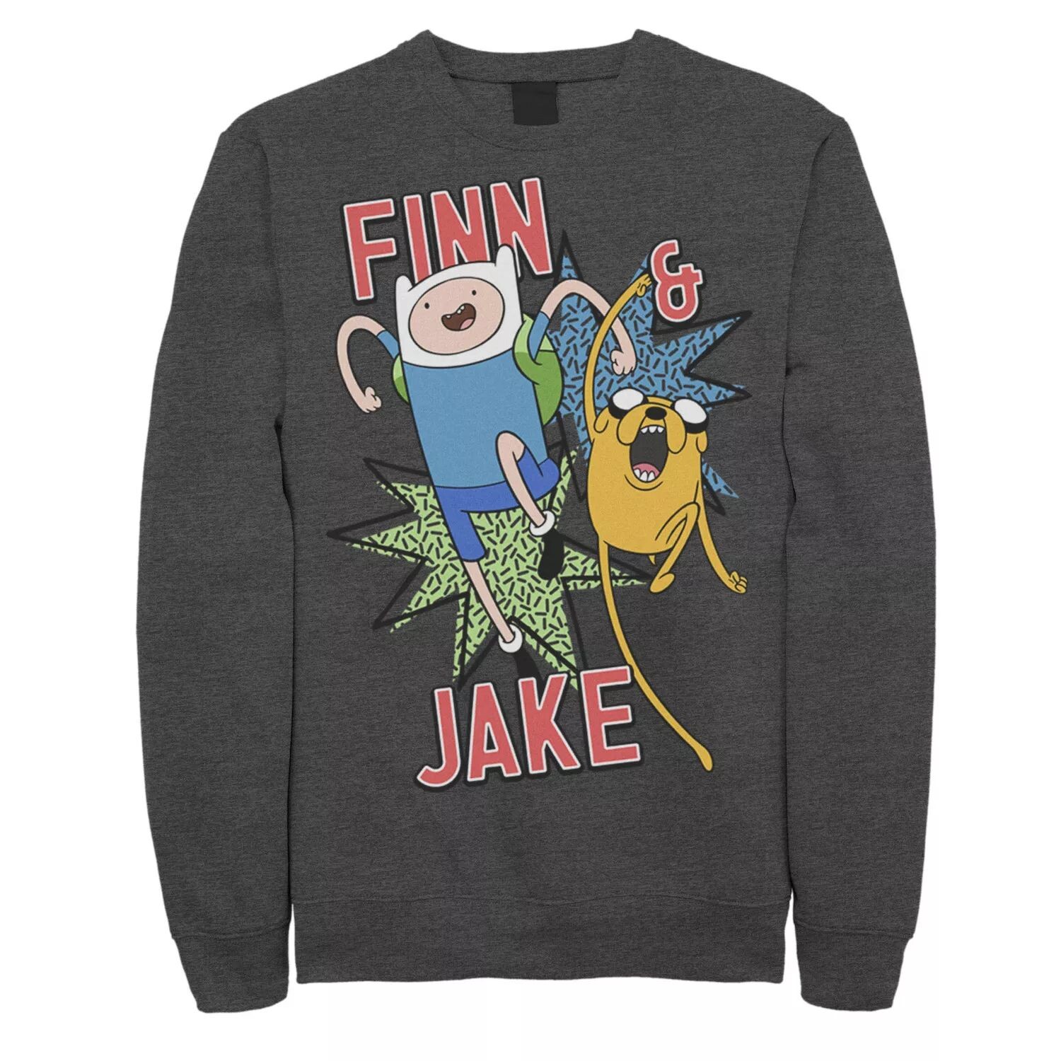 

Мужская флисовая рубашка Cartoon Network Adventure Time Finn & Jake Kapows Licensed Character