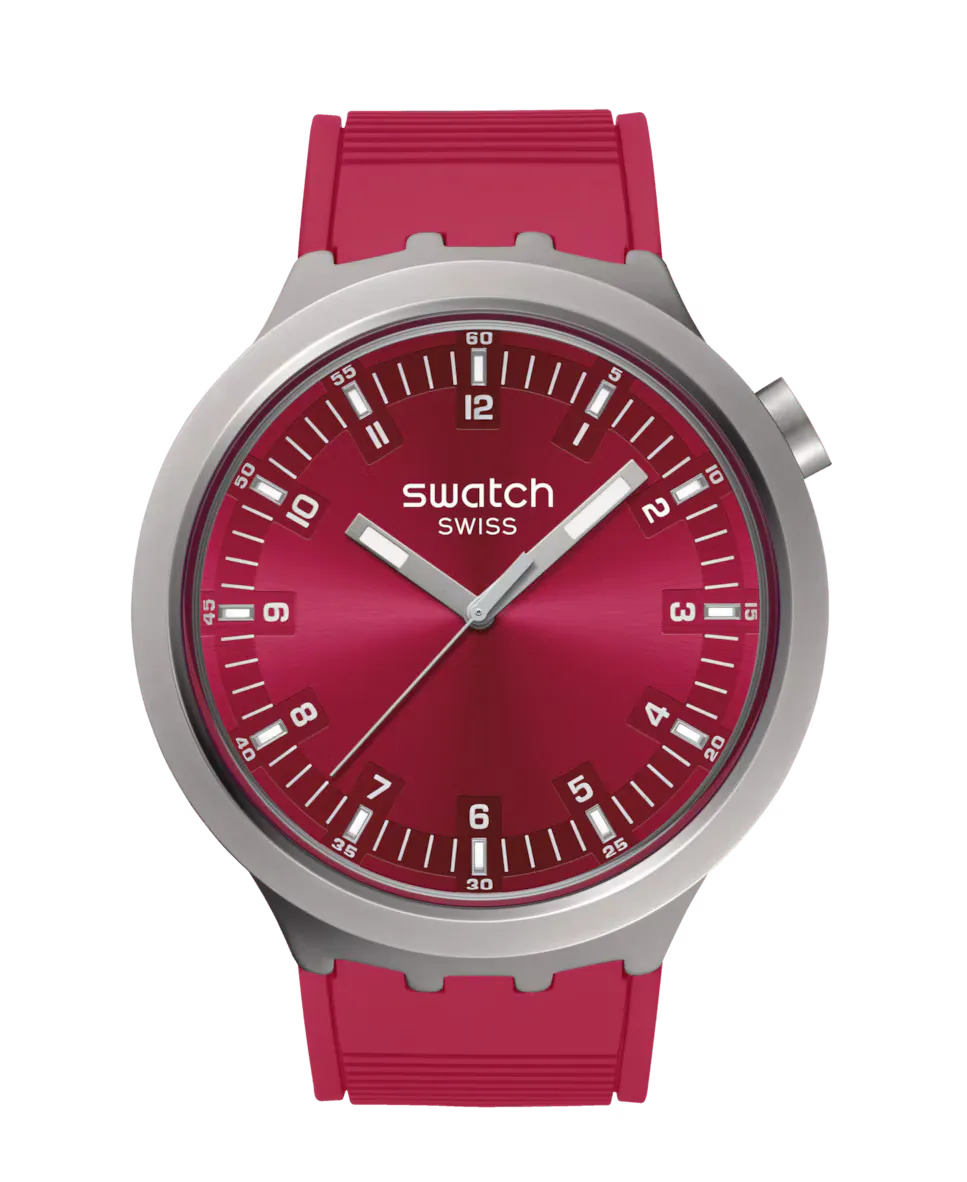 

Swatch Scarlett Shimmer красные часы унисекс на каучуковом ремешке, красный