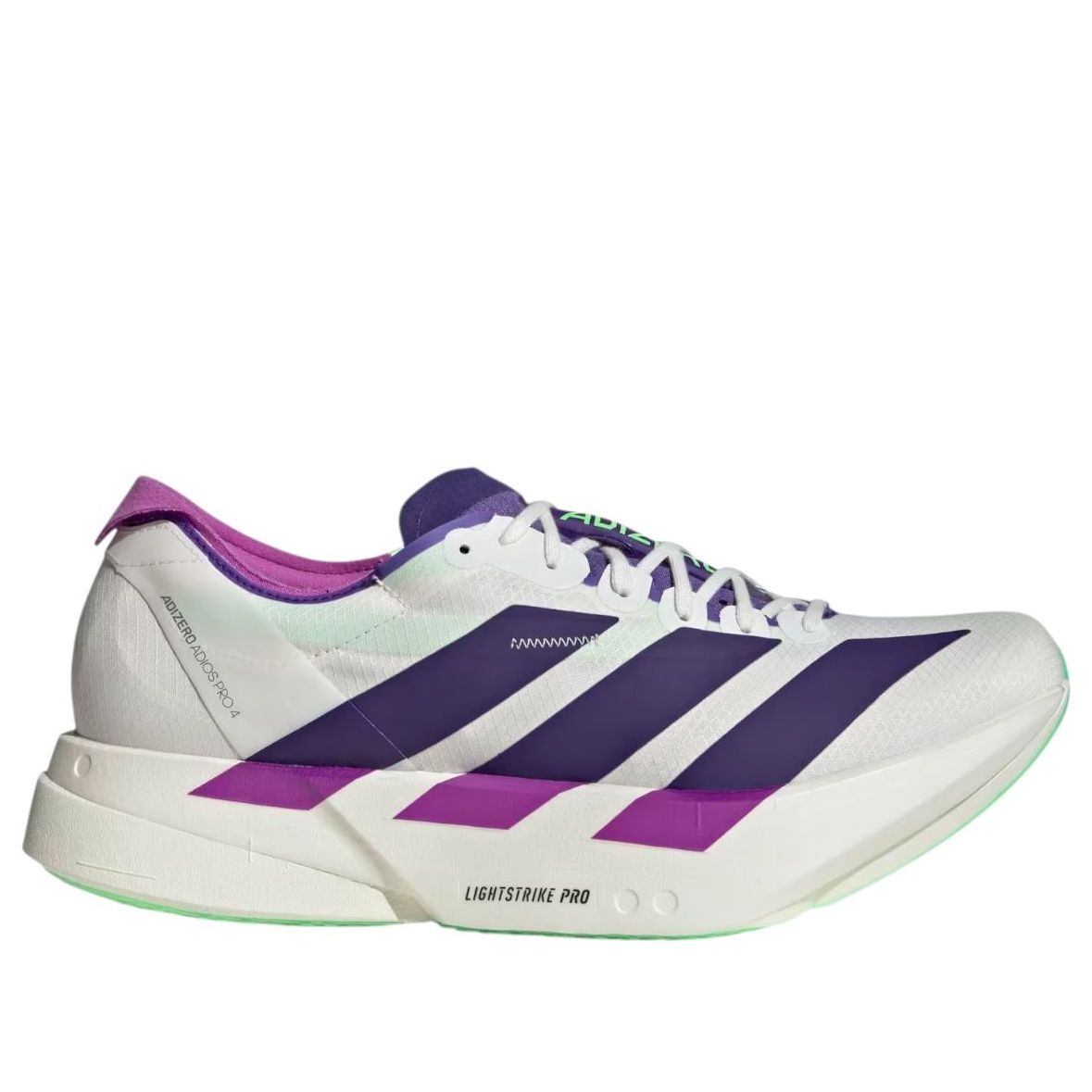 Adidas Adizero Adios Pro 4 'White Collegiate Purple Lime Burst' — фото 2