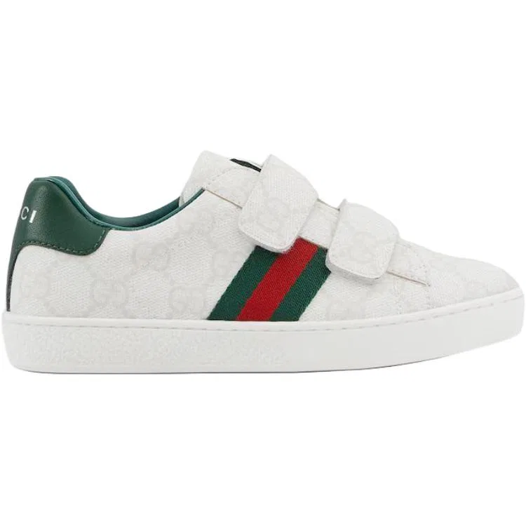 Кроссовки для скейтбординга GUCCI ACE Leather Kids' белые — фото 3