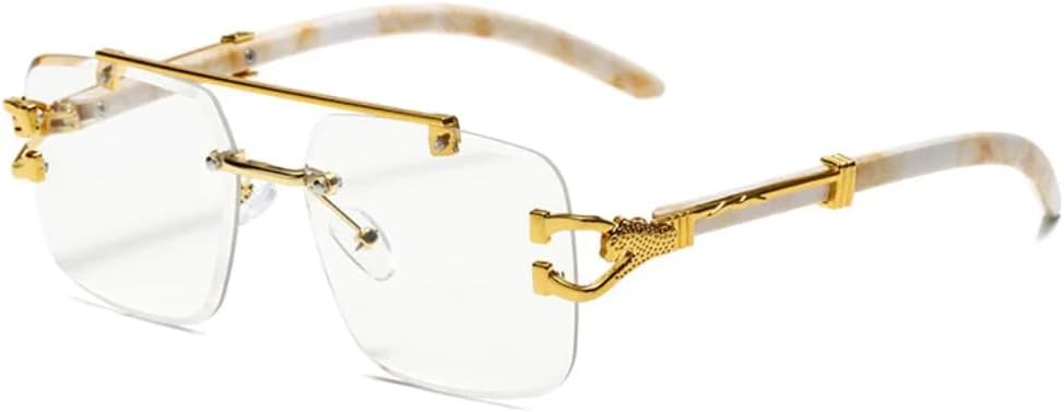 

Роскошные безрамочные солнцезащитные очки квадратной формы для женщин с градиентным переходом цвета, ретро-стиль, двойные модные очки для мужчин с защитой от УФ-излучения UV400 UATXTAU, Transparent