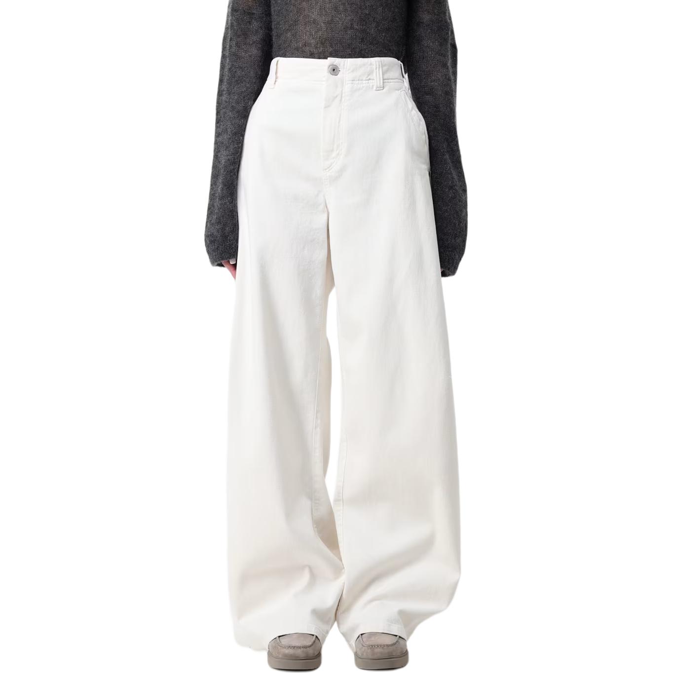 

Джинсы с изогнутыми штанинами Brunello Cucinelli, белый