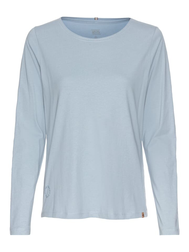 

Лонгслив Camel Active Rundhals Sweatshirt aus reiner Baumwolle, светло-синий