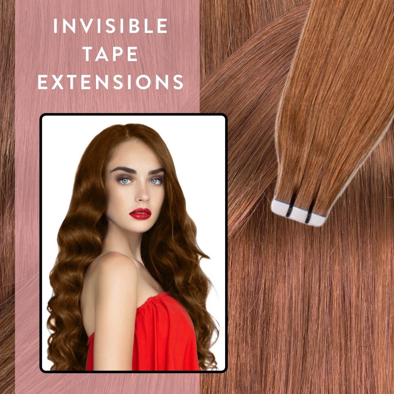Накладные волосы invisible tape extensions premium echthaar #8/03 hellblond natur-gold Hair2Heart, 60cm, количество 10 шт. — фото 2