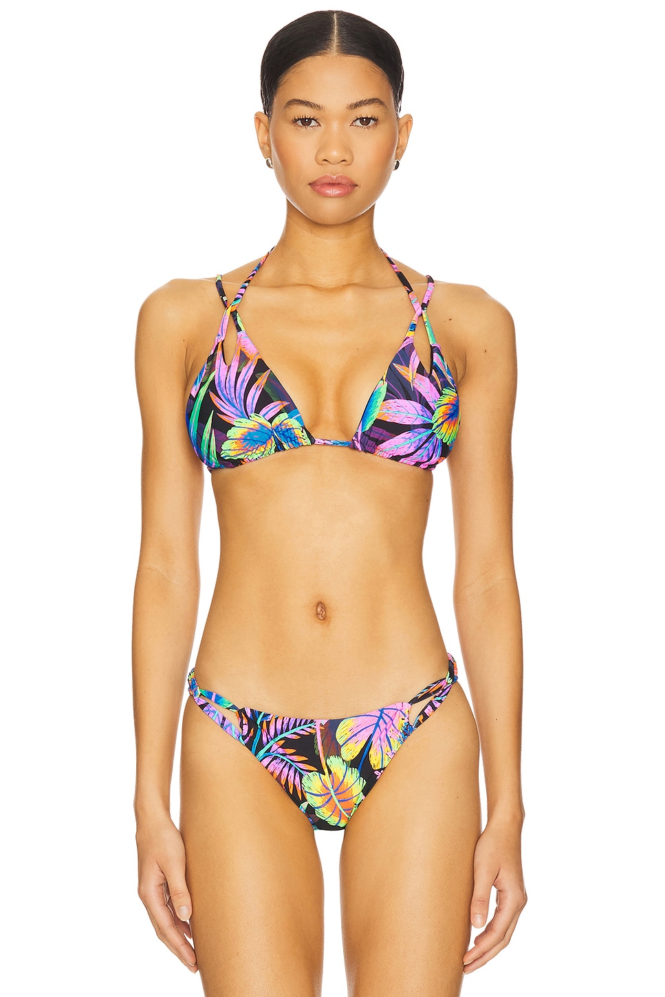 

Топ бикини треугольной формы Neon nights Luli Fama, multicolor