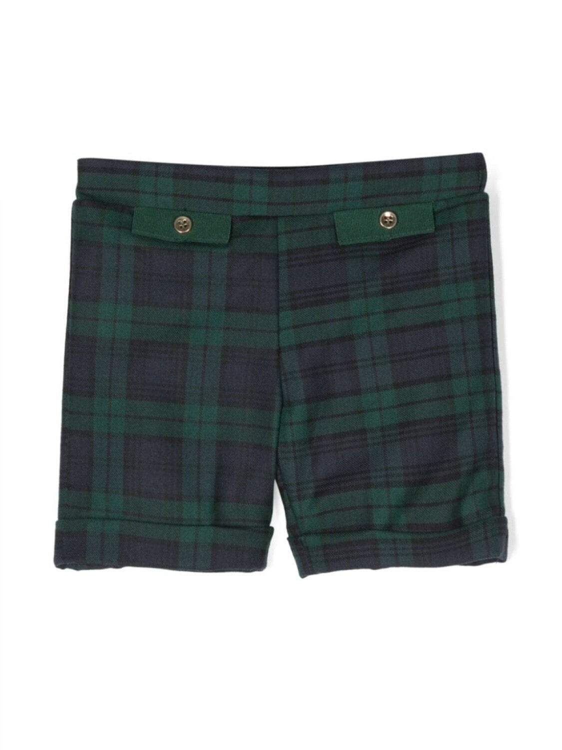 

La Stupenderia elasticated-waist plaid check-print shorts, зеленый