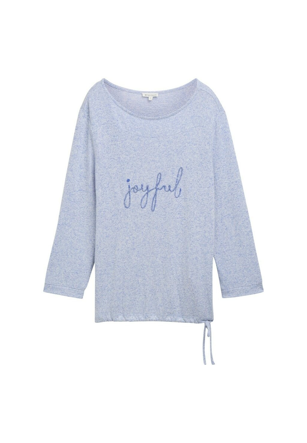 

Рубашка с длинным рукавом MIT TEXT TOM TAILOR, цвет Preppy Jean Blue Melange