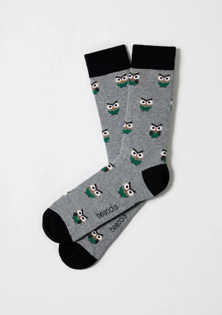 

Унисекс серые высокие носки из органического хлопка Besocks, серый