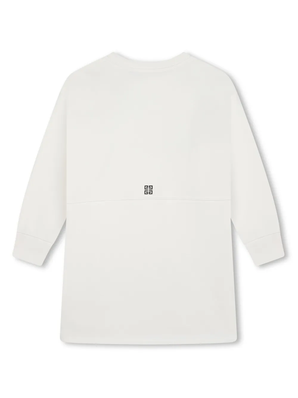 Платье из джерси с круглым вырезом Givenchy Kids, белый — фото 2
