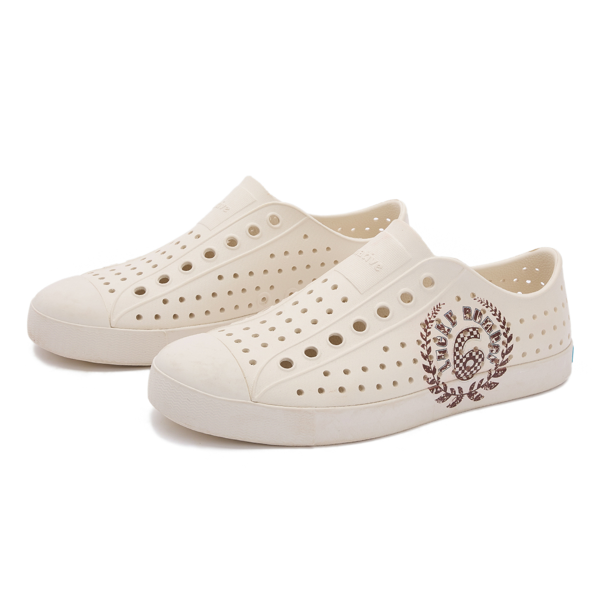 Jefferson Numbers Party Collection Clogs Unisex White Native Shoes, Tofu White | Lucky Numbers | Tofu White — фото 3