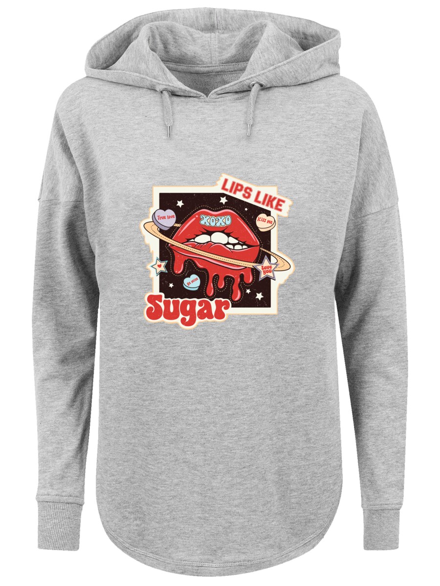 

Толстовка F4NT4STIC Lips like sugar retro fashion Valentinstag, mottled grey
