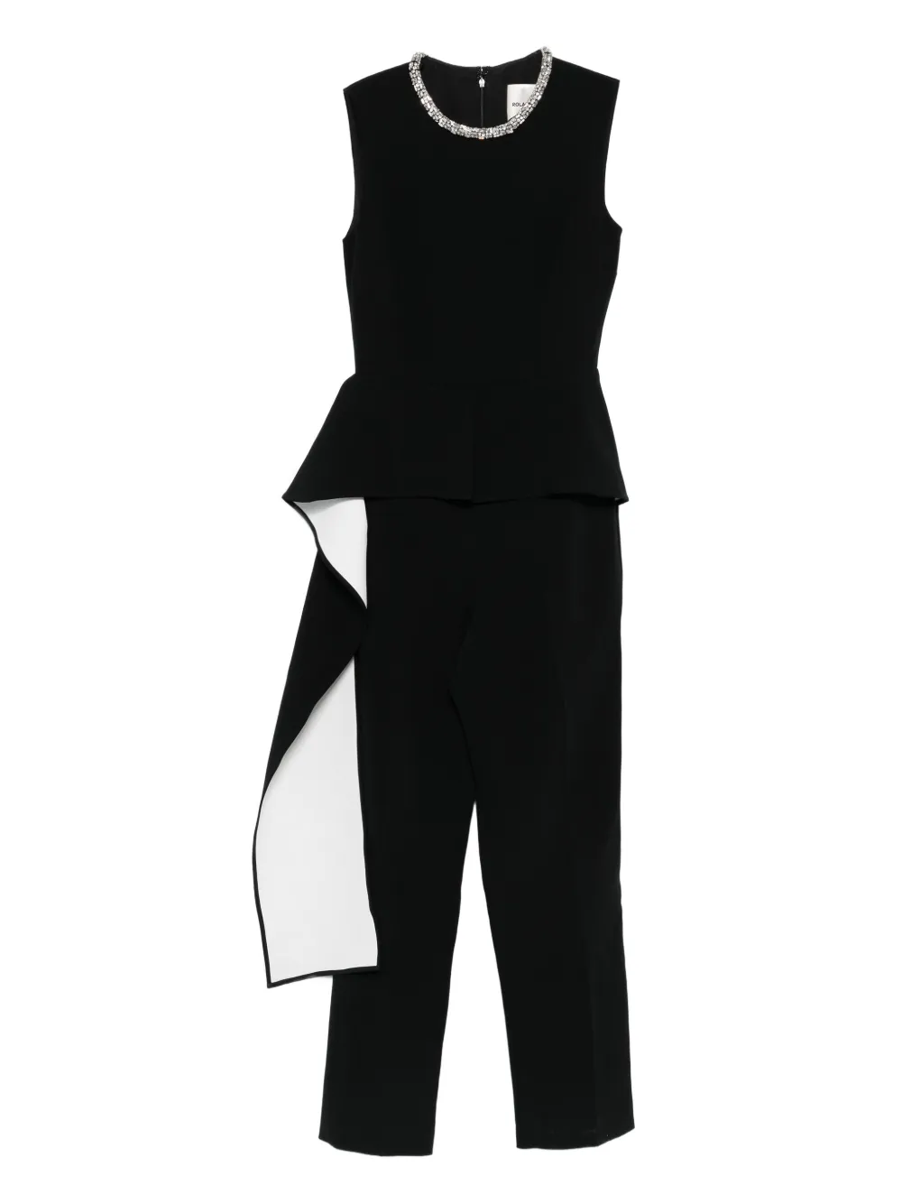 

Украшенный комбинезон с баской Roland Mouret, черный