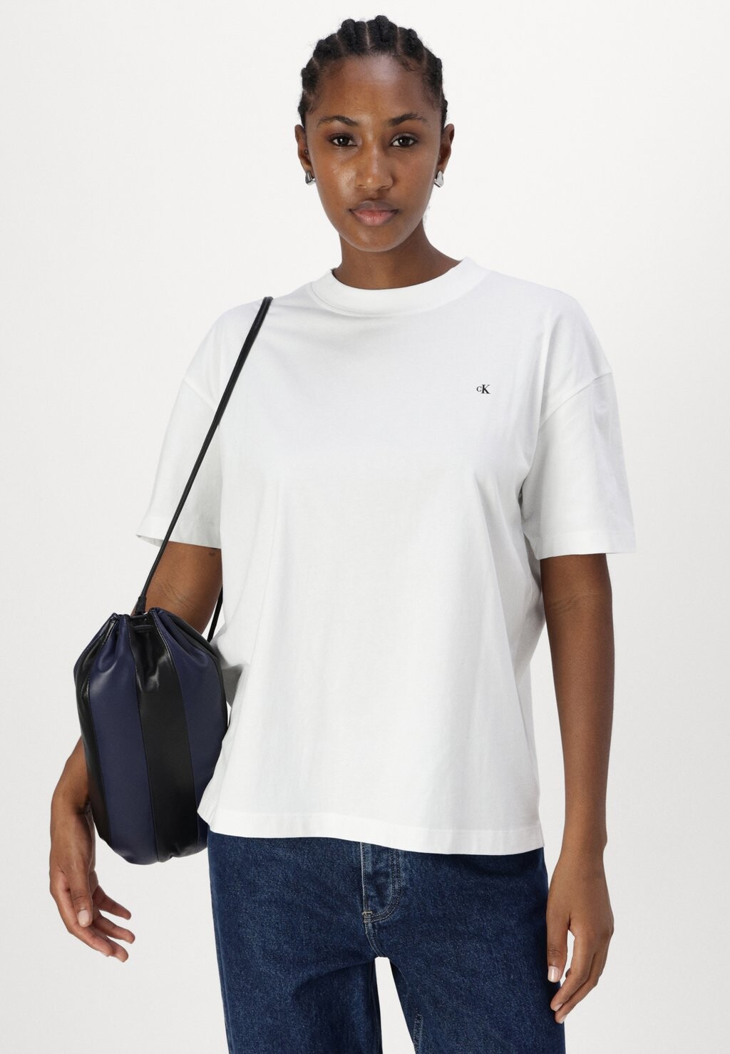 

Футболки с принтом BOYFRIEND TEE Calvin Klein, белый