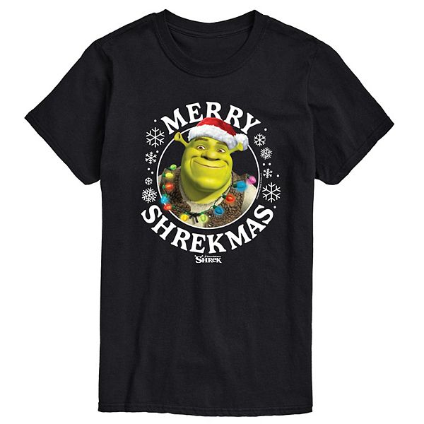 

Футболка с принтом Big & tall Shrek Merry Shrekmas Licensed Character