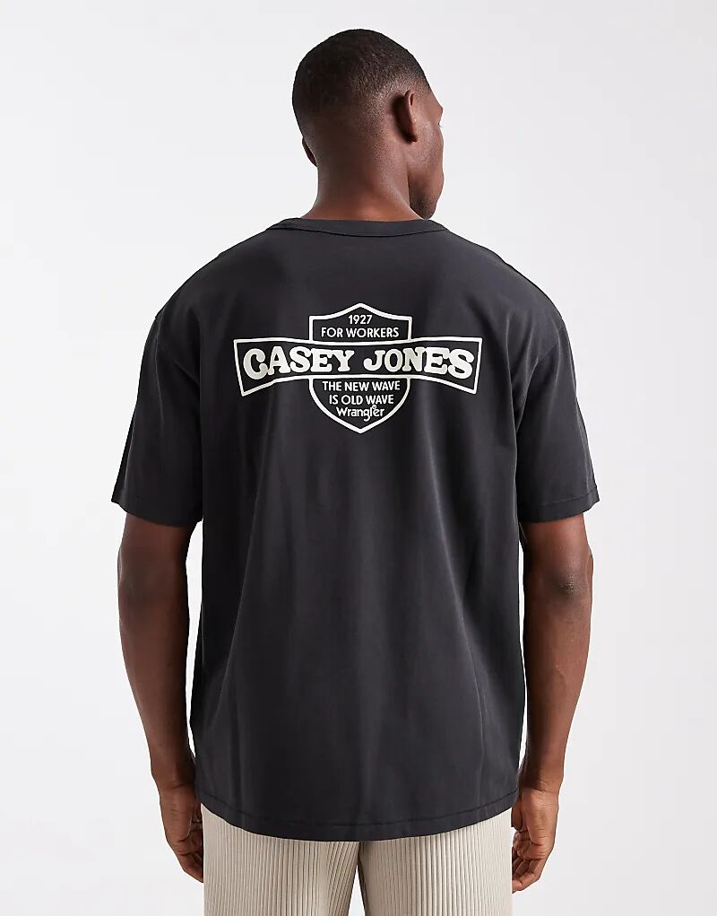 

Футболка с принтом Wrangler Casey Jones в черном цвете