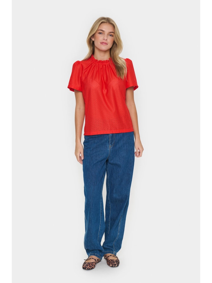 

Блузка с короткими рукавами JovitaSZ, прямого кроя, цвета Flame Scarlet SAINT TROPEZ