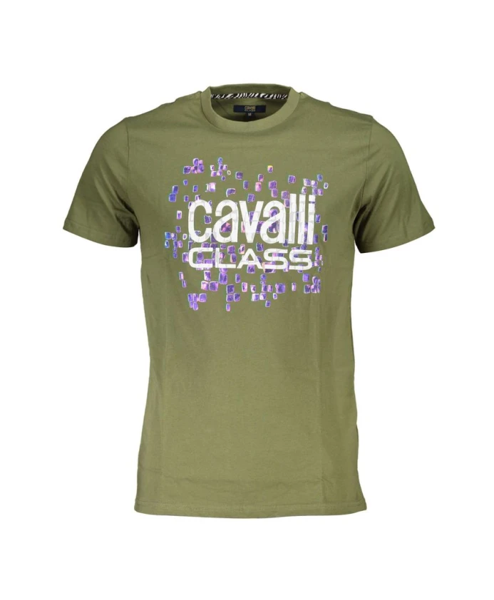 

Футболка с круглым вырезом и принтом логотипа Cavalli Class, зеленый