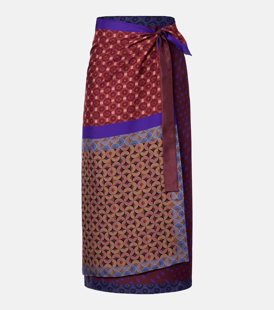 

Шелковая юбка-парео с принтом Dries Van Noten, Dessin B