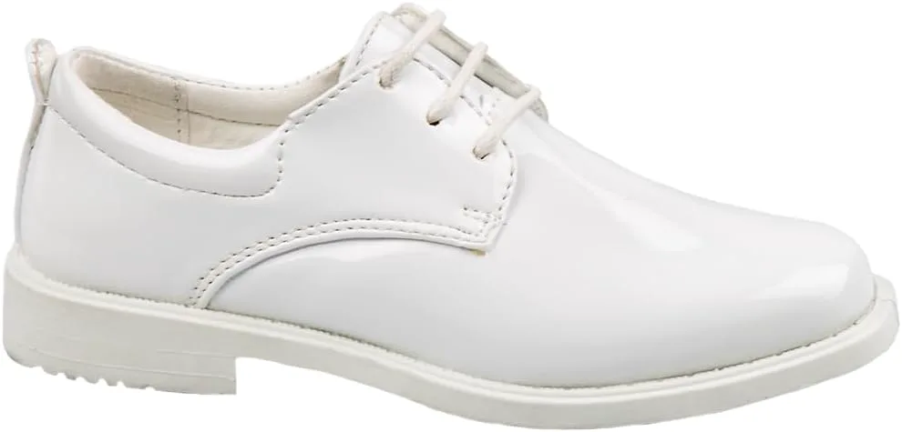 Классические комфортные оксфорды Josmo Boys - модель Wing Tip, формальные туфли на шнуровке (цвета: черный/коричневый/белый) (размеры: 7-10 малыши / 11-2 маленькие дети / 3-6 большие дети) — фото 3