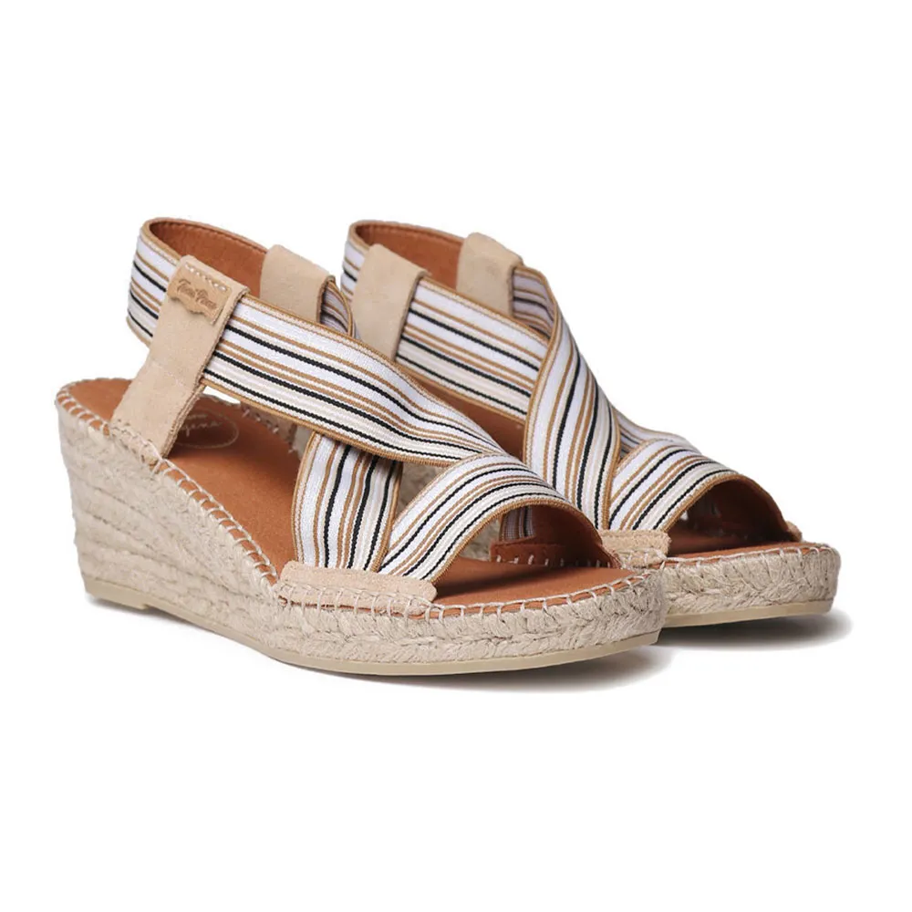 Сандалии Toni Pons Tina esparto wedge, бежевый