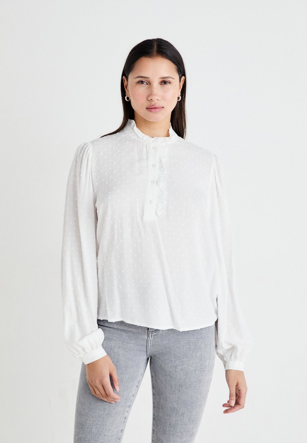 

Блуза JDYDIANA LIFE FRILL JDY, слоновая кость