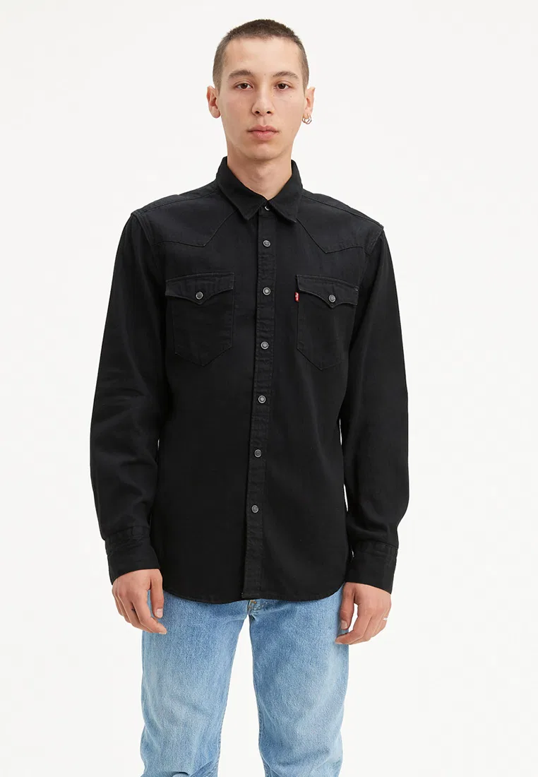 Рубашка мужская, джинсовая, Barstow Standard Fit, Levi's, черный