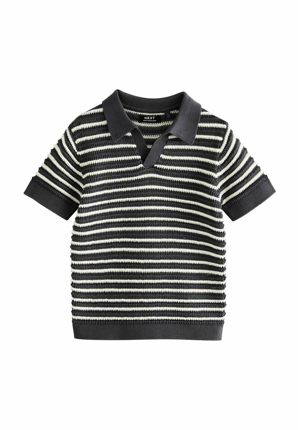 

Поло REGULAR FIT-SHORT SLEEVE TROPHY NECK Next, серый