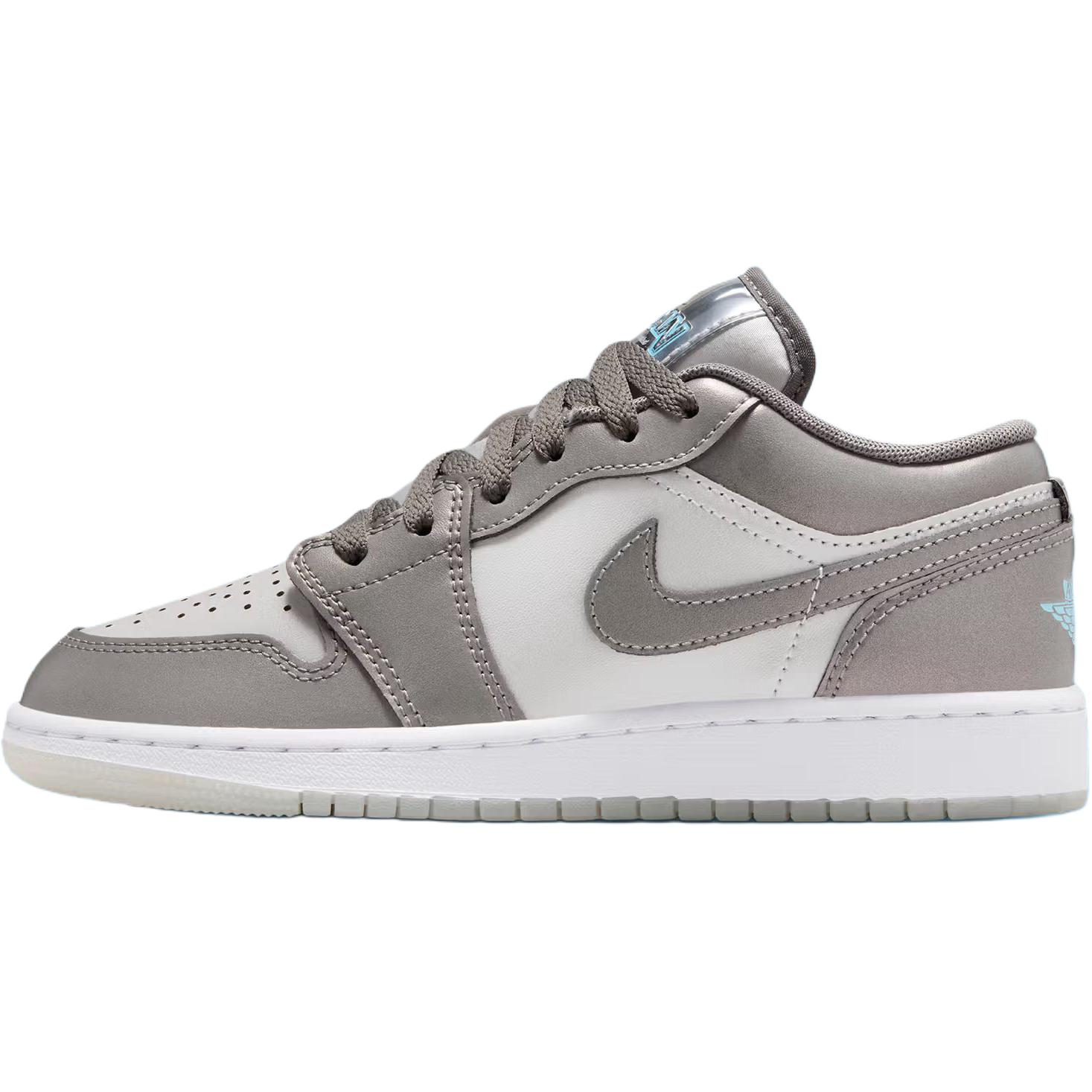 

Jordan Air 1 Low top баскетбольные кроссовки silver gray детские