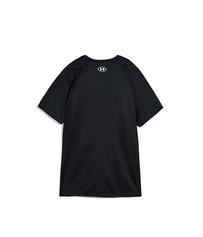 Футболка Tech Split Wordmark детская Under Armour Kids, Purple Luxe/White — фото 2