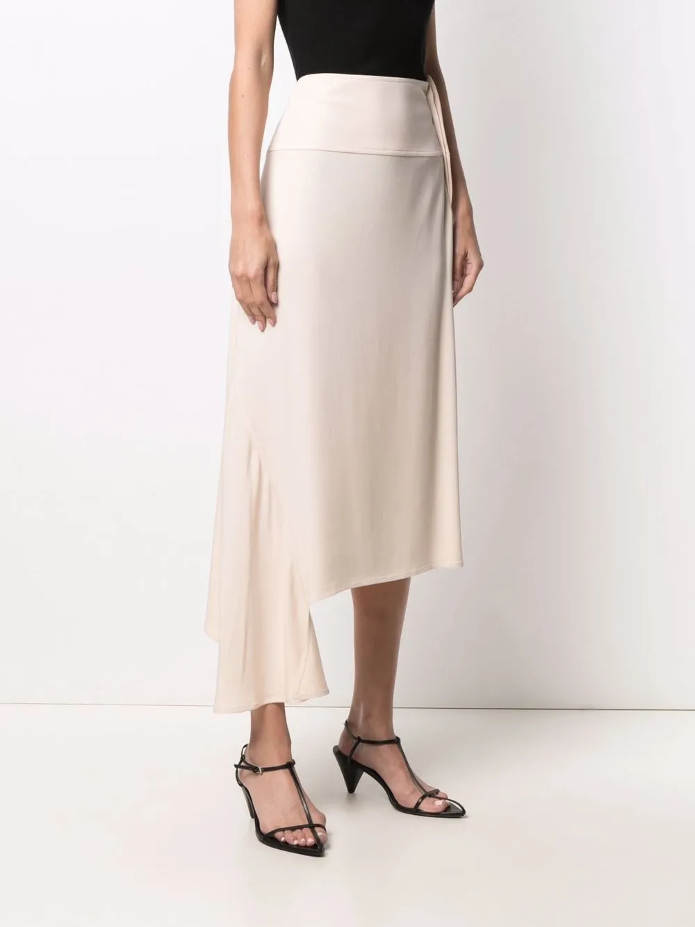 Юбка асимметричного кроя с завышенной талией JIL SANDER, розовый — фото 3
