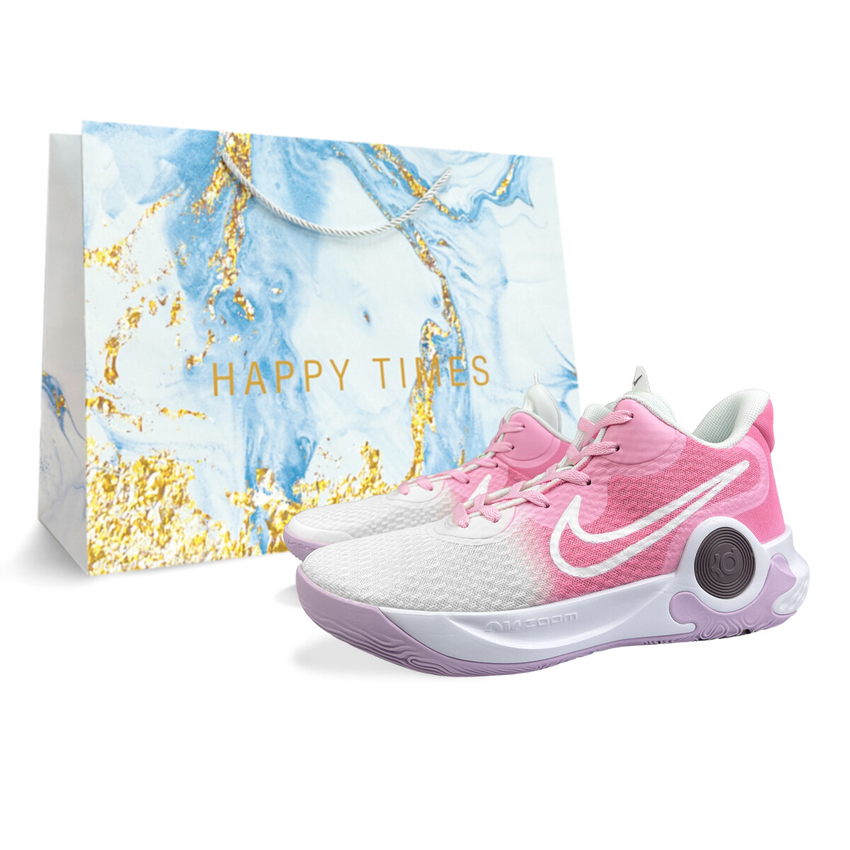 

Кроссовки Nike KD Trey 5 IX Vintage Basketball Shoes Unisex Mid-top Pink/Purple, белый