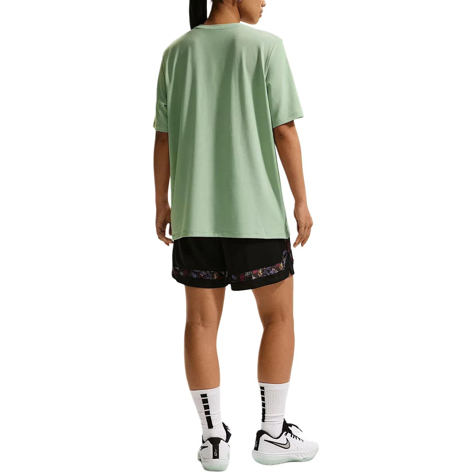 Футболка быстросохнущая Nike Dri Fit Mild Gray Green/White — фото 4