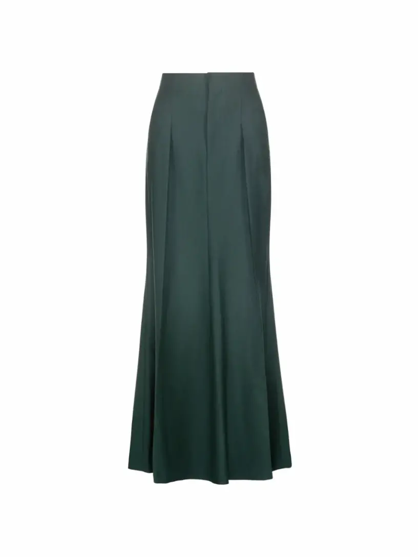 

Шерстяная юбка макси Victoria Beckham, зелёный