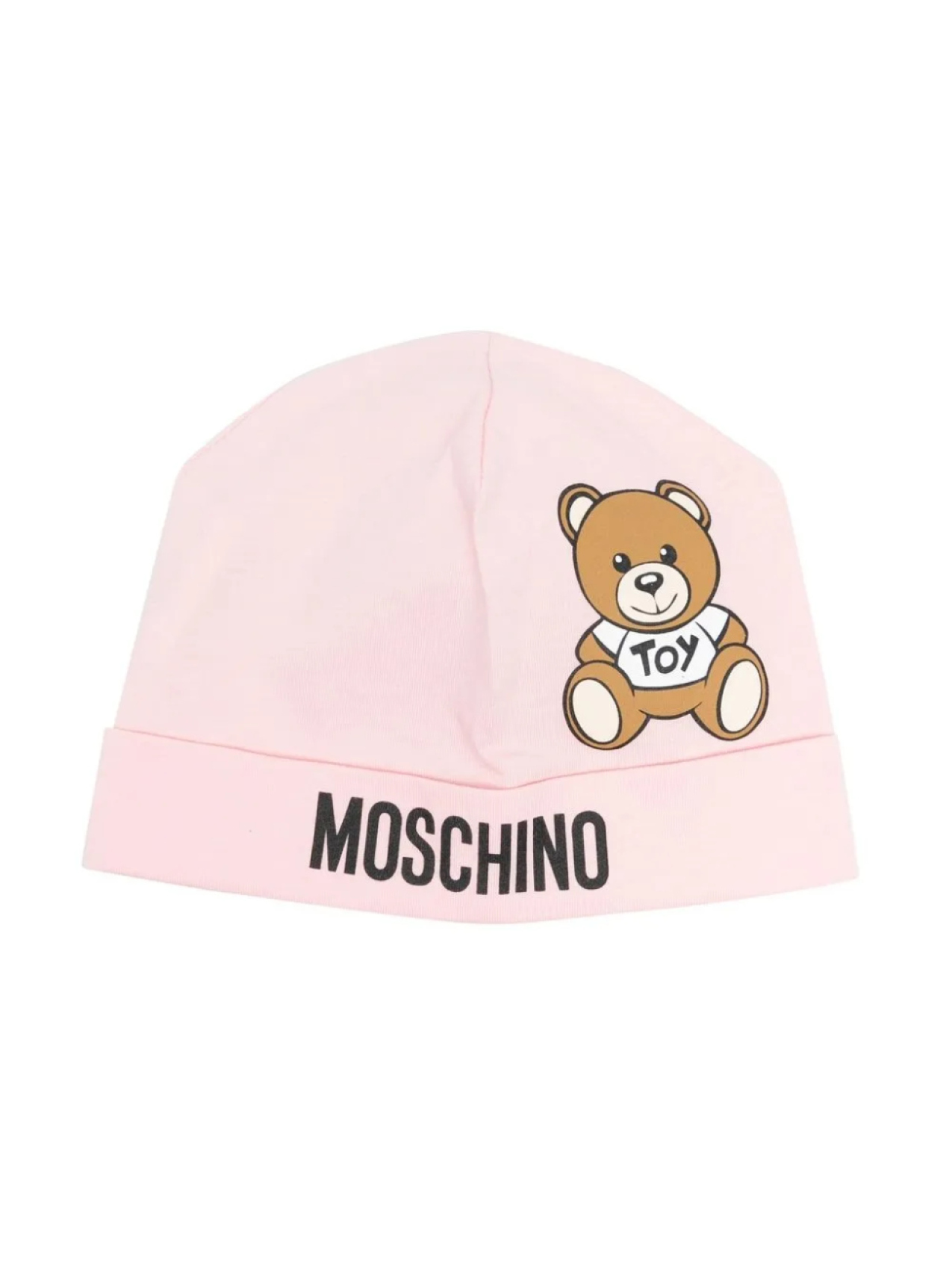 

Moschino Kids шапка с принтом, розовый