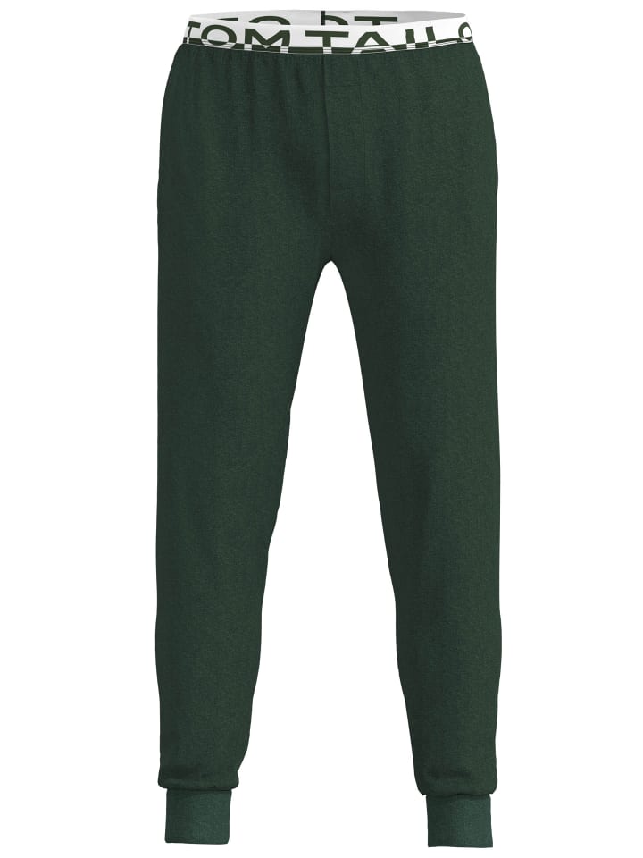 

Tom Tailor Длинные брюки «Брюгге» в зелено-средне-меланжевом цвете