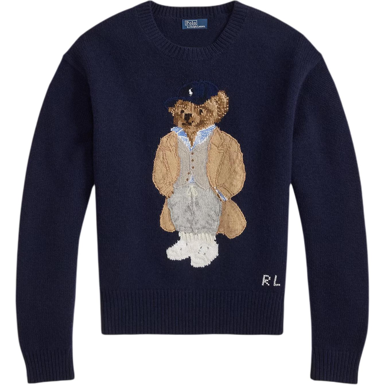 

Свитер с интарсией Bear Polo Ralph Lauren, темно-синий