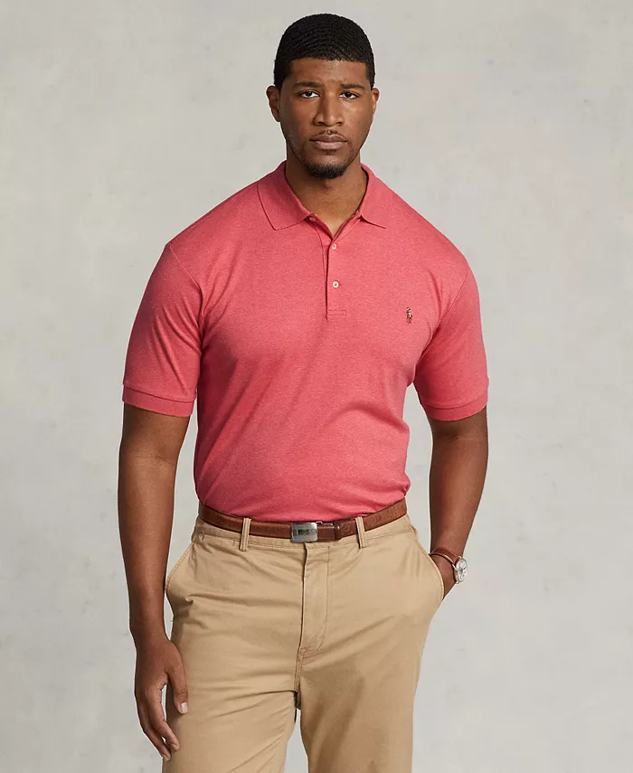 

Мужская хлопковая поло Big & Tall Classic Fit Polo Ralph Lauren, розовый