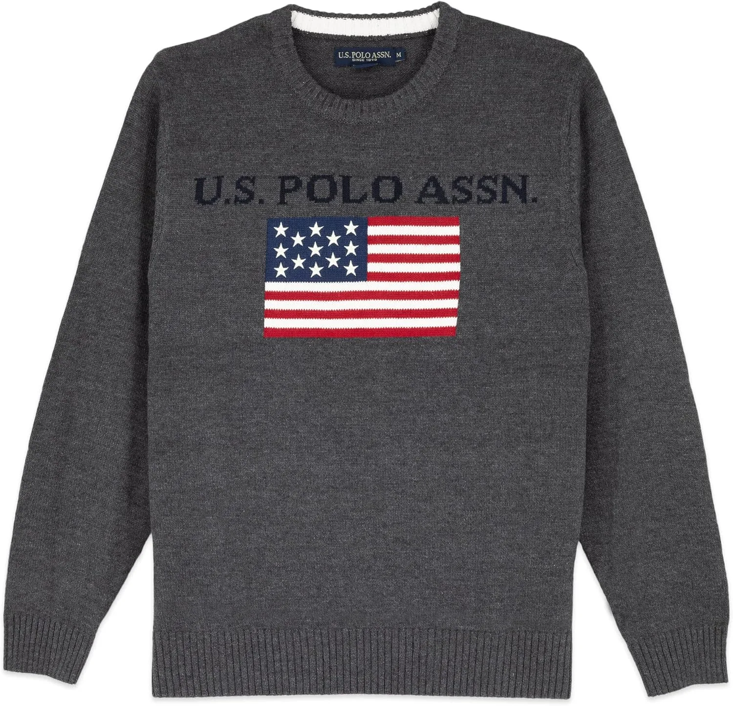 Свитер U.S. Polo с флагом U.S. Polo Assn., Iron Heather