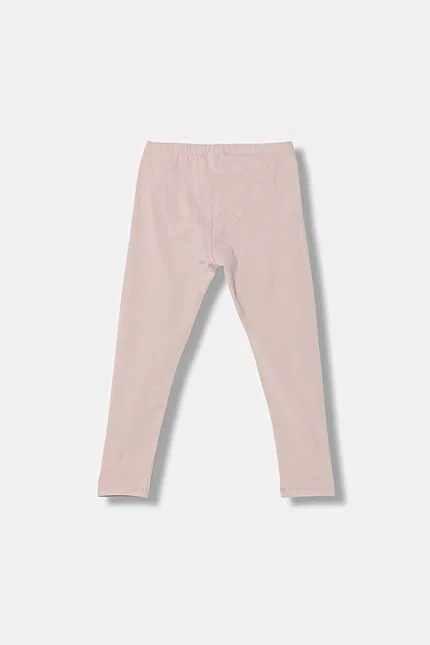 Леггинсы детские из хлопка с эластаном United Colors of Benetton, розовый — фото 3