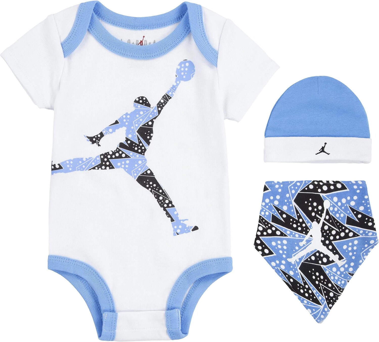 

Детский набор Jordan Hat/Bodysuit/Bib Set, белый