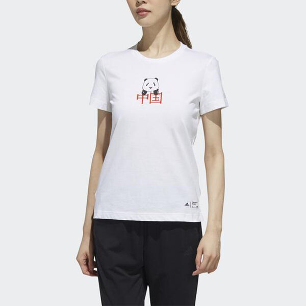Футболка kc tee ls cn sports стильные с круглым вырезом и коротким рукавом Adidas, белый — фото 2