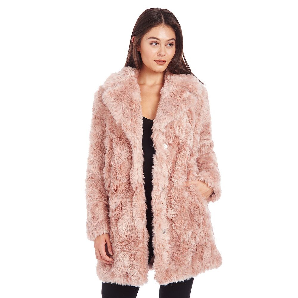 

Женская длинная шуба из искусственного меха Fleet Street, цвет Blush