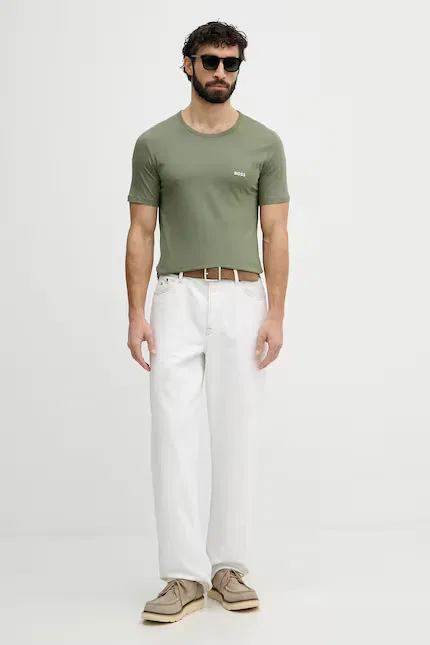 Футболка классическая TShirtRN 3P Classic BOSS, синий — фото 3