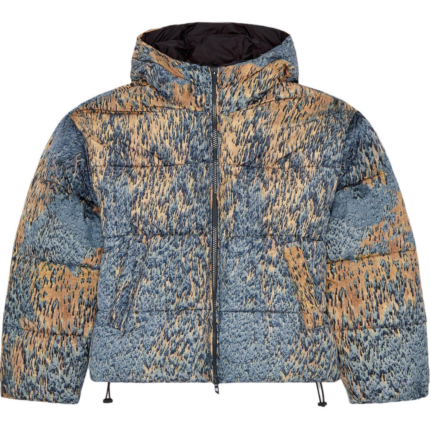 

DIESEL Детская стеганая куртка с овальной вышивкой логотипа, Beige/Gray