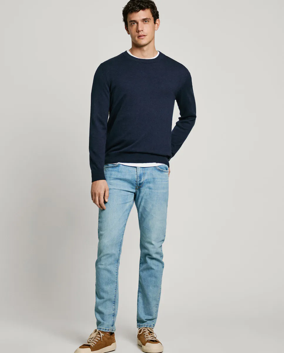 

Мужские джинсы Stanley зауженного кроя с эффектом потертости Pepe Jeans, синий