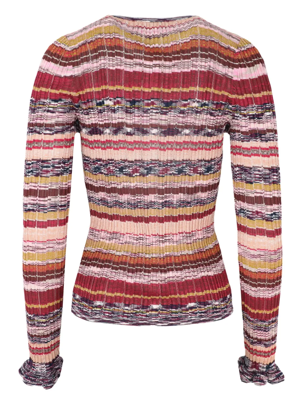 

Полосатый кардиган в рубчик Ulla Johnson, красный