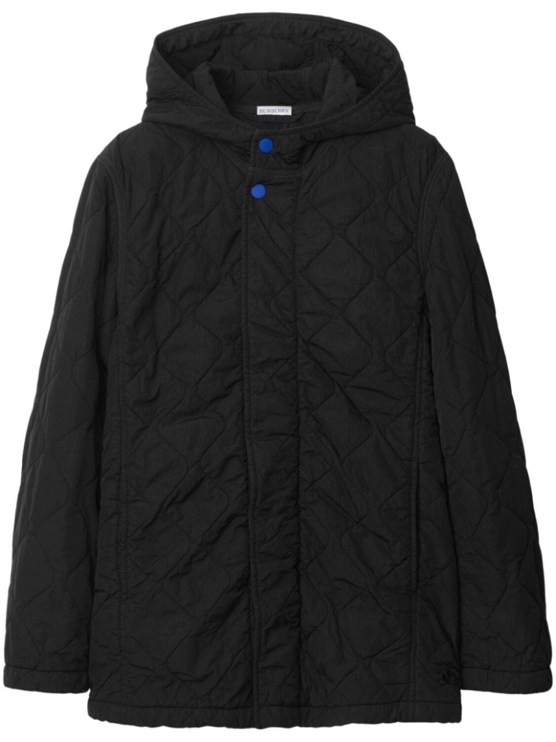 

Burberry стеганая куртка с капюшоном, черный
